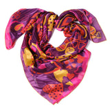 square silk chiffon scarf